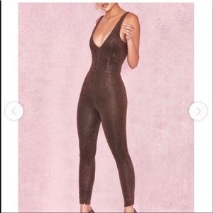 Super sexy brown house of cub jumpsuit.